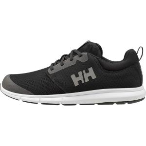 Helly-Hansen Men’s Feathering Shoes – Breathable Sailing Shoe – Flexible Non-Marking Boat Footwear – Footwear for Men(990 Black/White)