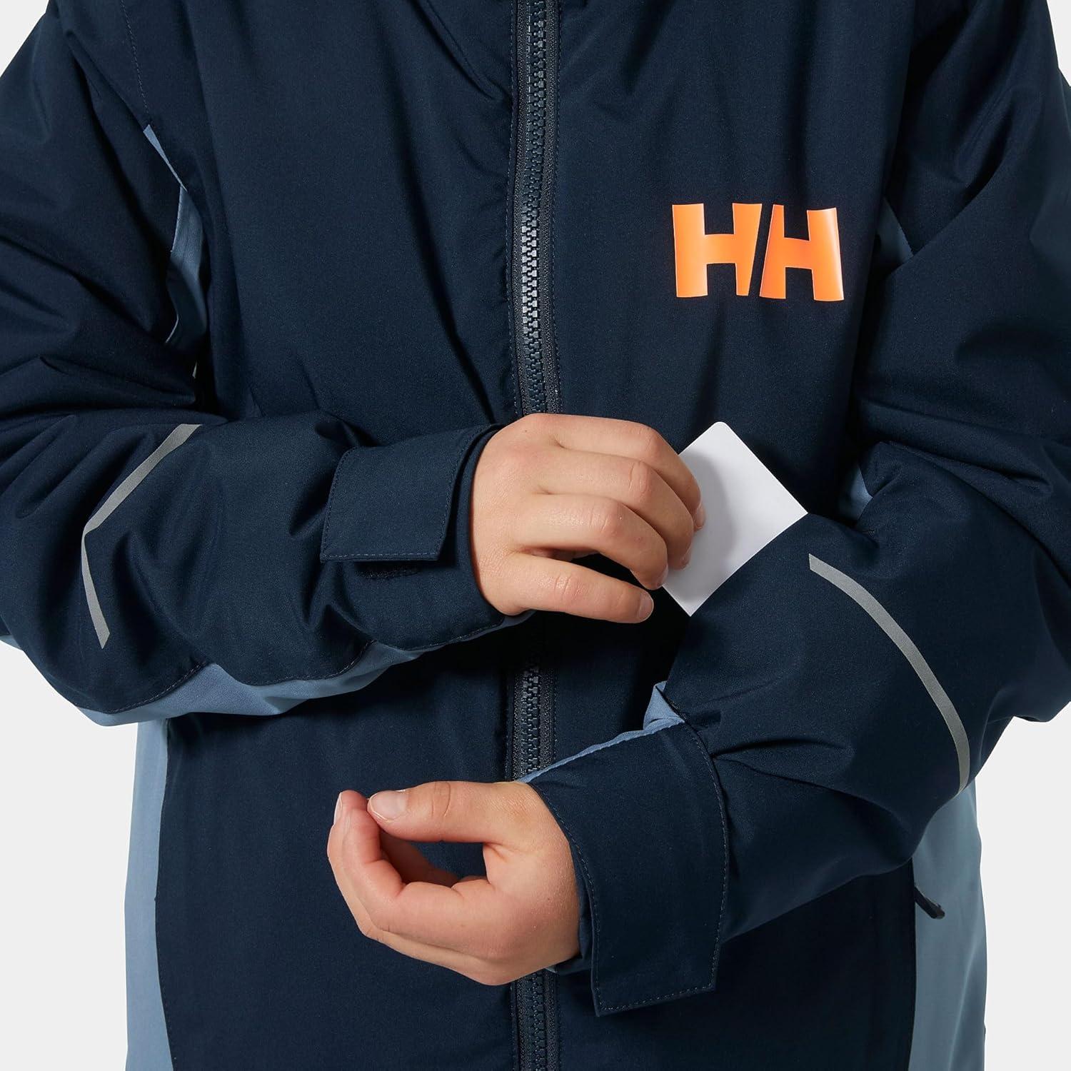 imageHellyHansen Junior Quest Jacket Unisex Waterproof Outdoor Gear Breathable Hooded Coat for Kids AllWeather Adventures597 Navy