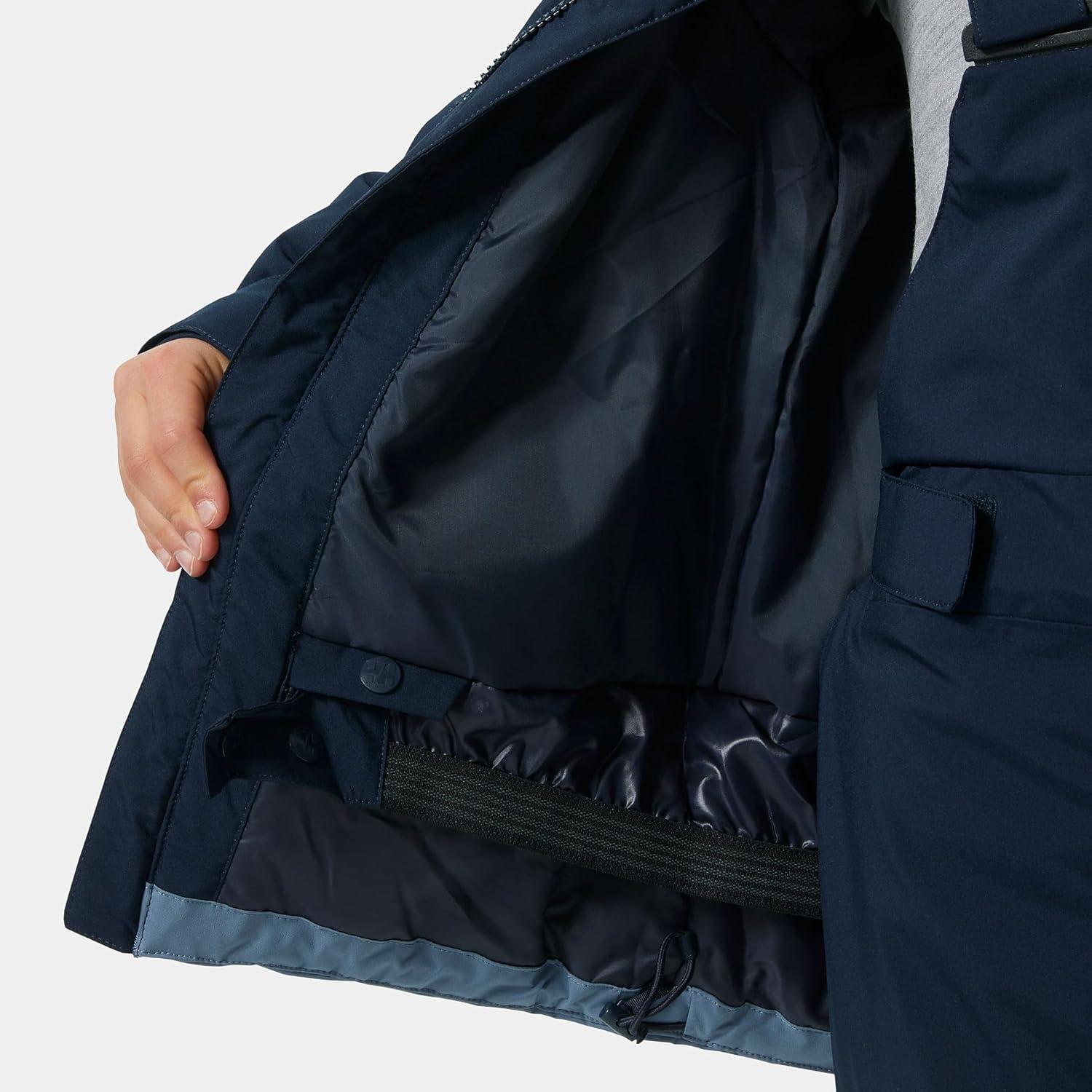 imageHellyHansen Junior Quest Jacket Unisex Waterproof Outdoor Gear Breathable Hooded Coat for Kids AllWeather Adventures597 Navy