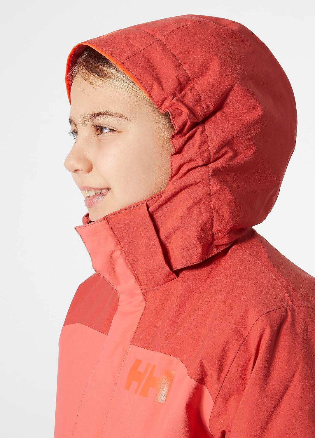 imageHellyHansen Junior Unisex Level Jacket Waterproof Breathable Skiing Jacket for Kids Winter Sports Gear098 Sunset Pink
