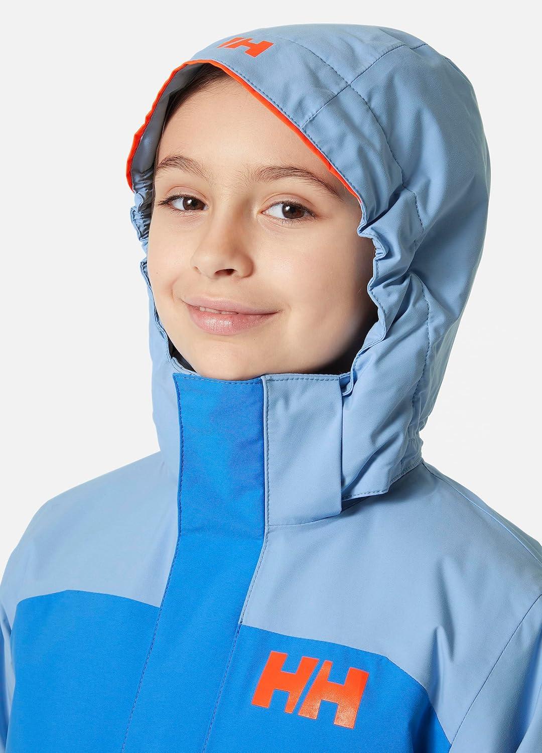 imageHellyHansen Junior Unisex Level Jacket Waterproof Breathable Skiing Jacket for Kids Winter Sports Gear554 Ultra Blue