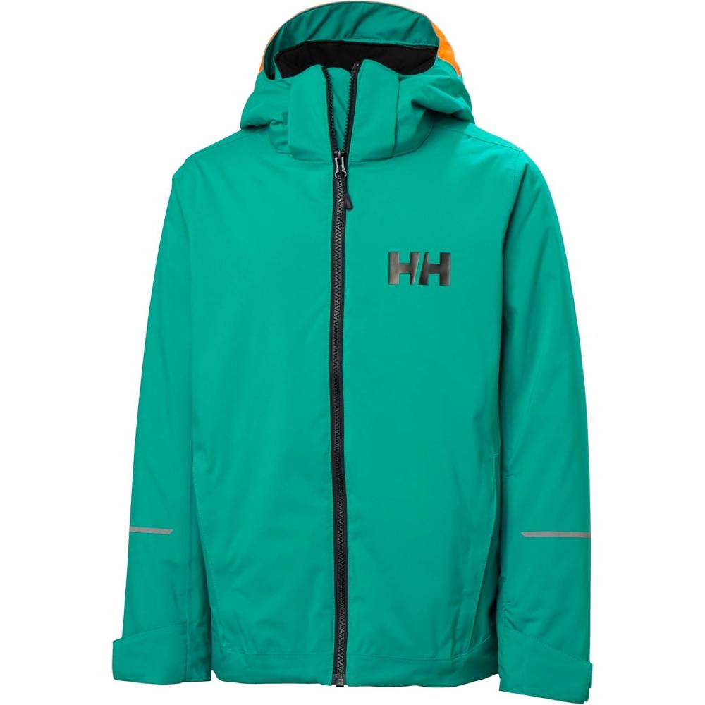 imageHellyHansen Junior Quest Jacket Unisex Waterproof Outdoor Gear Breathable Hooded Coat for Kids AllWeather Adventures466 Signal Green