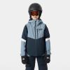 Helly-Hansen Junior Elevate Jacket Unisex Waterproof Coat with Breathable Fabric – Durable Outerwear(601 Washed Navy)