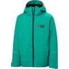 Helly-Hansen Junior Quest Jacket – Unisex Waterproof Outdoor Gear, Breathable Hooded Coat for Kids’ All-Weather Adventures(466 Signal Green)