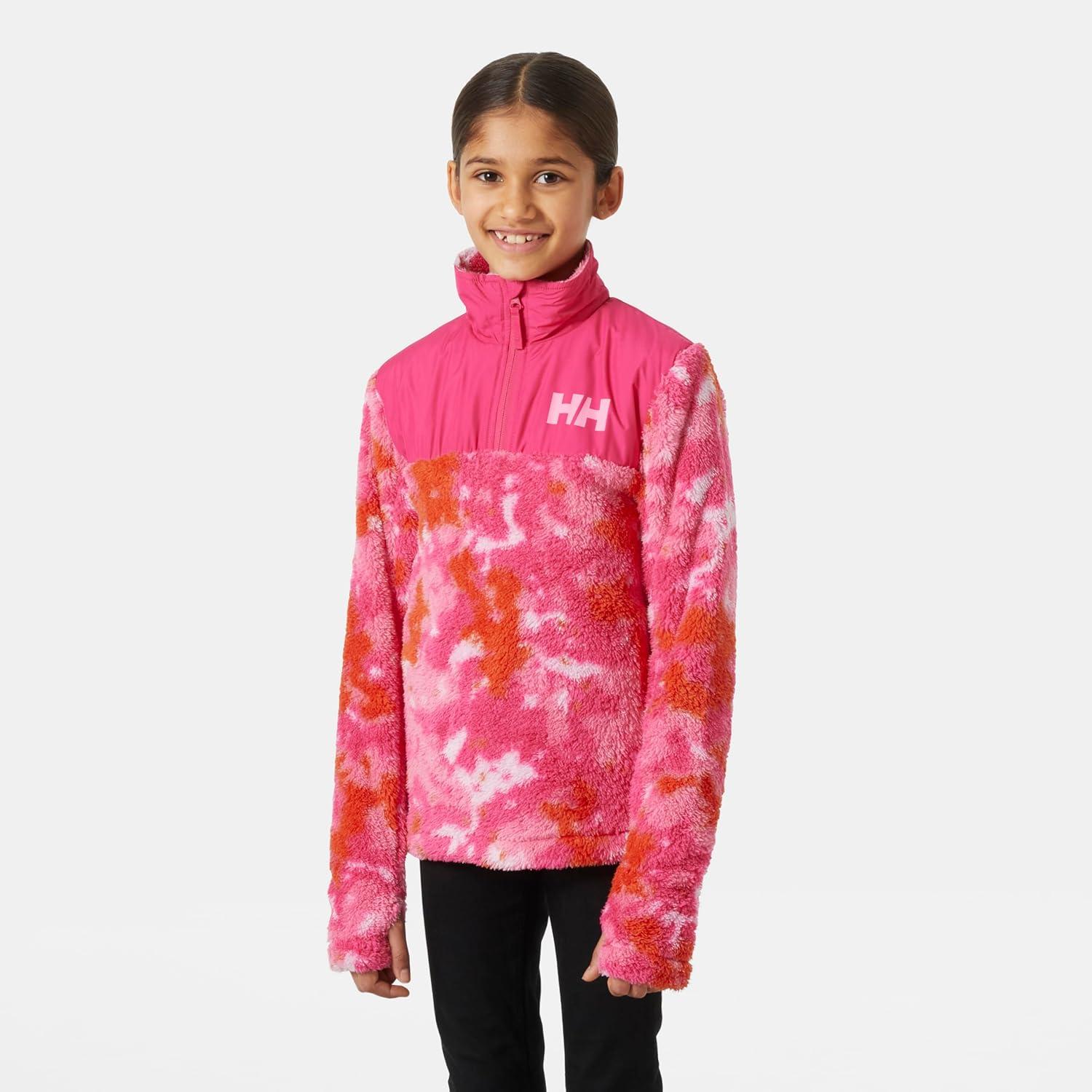 imageHellyHansen unisexchild Helly Hansen Juniors Champ 12 Zip Fleece Midlayer181 Dragon Fruit Splash Camo a