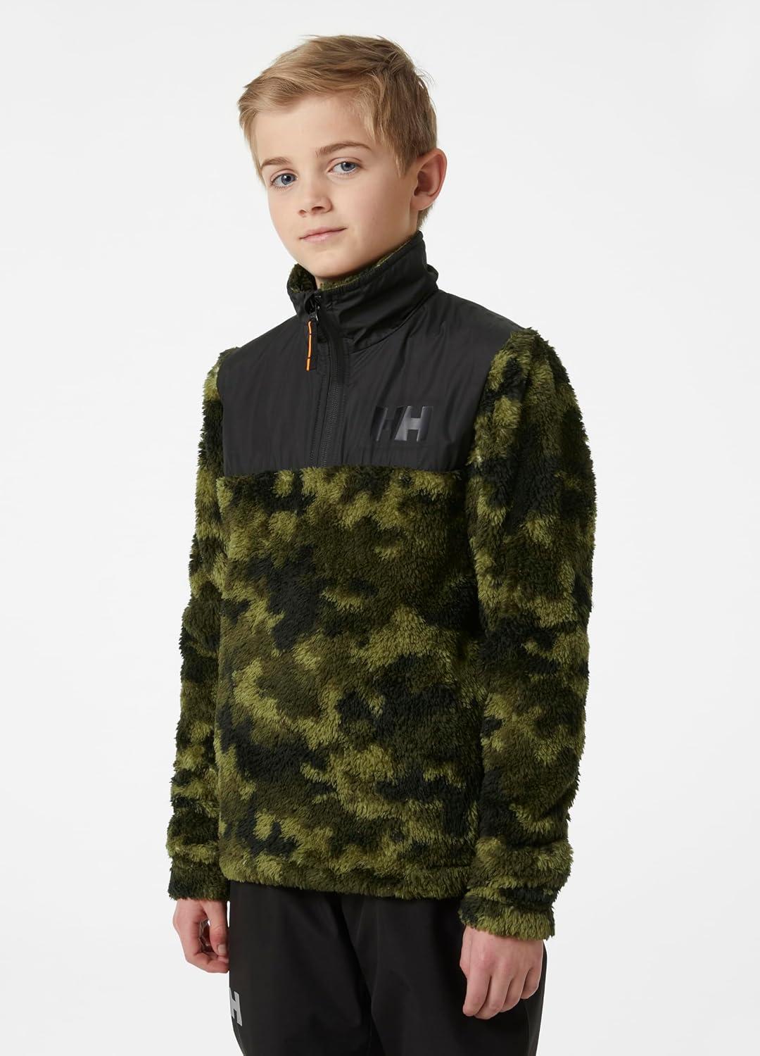 imageHellyHansen unisexchild Helly Hansen Juniors Champ 12 Zip Fleece Midlayer431 Utility Green Aop