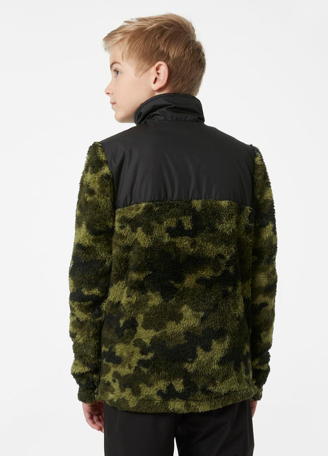 imageHellyHansen unisexchild Helly Hansen Juniors Champ 12 Zip Fleece Midlayer431 Utility Green Aop