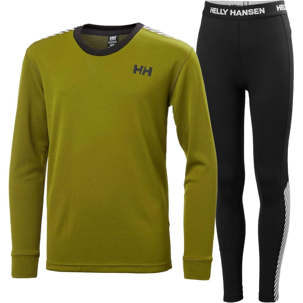 imageHellyHansen Junior Unisex HH LIFA Active Base Layer Set Multiple Colors461 Olive Green