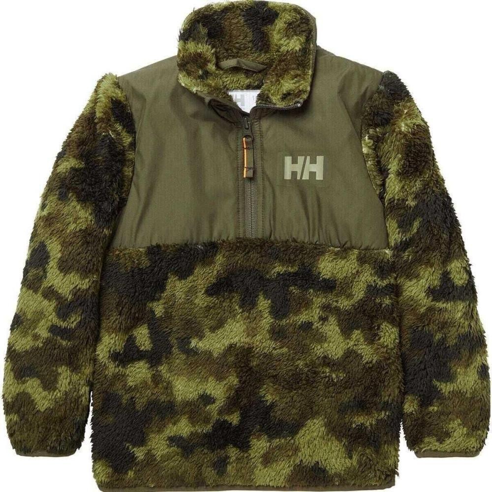 imageHellyHansen unisexchild Helly Hansen Juniors Champ 12 Zip Fleece Midlayer432 Utility Green Aop