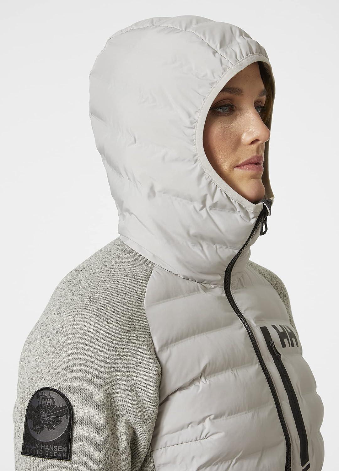 imageHellyHansen Arctic Ocean Hybrid Ins Womens Coat Stylish AthleticInsulated Jackets for Ultimate Warmth ampamp Comfort917 Mellow Grey