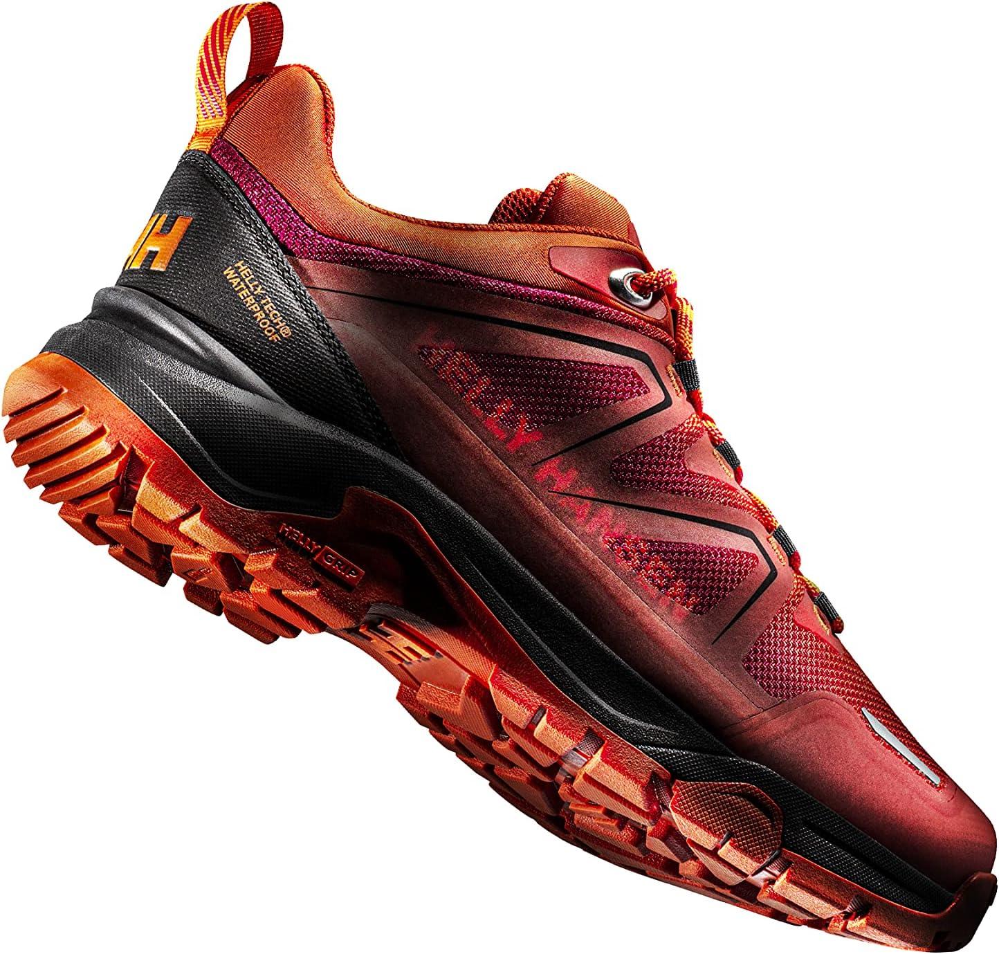 imageHellyHansen Cascade Low HT Mens Waterproof Hiking Boots Durable Outdoor Footwear Lightweight Comfortable Trail Boot226 Bright OrangeBlack