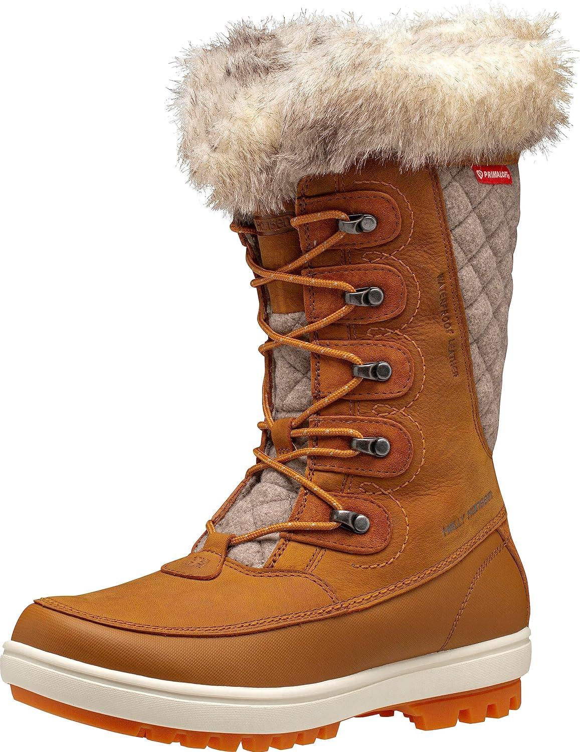 imageHellyHansen Garibaldi VL Insulated Winter Boots for Women Waterproof Nubuck Leather Faux Fur Lined Eco Ortholite Comfort Footbed MaxGrip Outsole727 New WheatDark Khaki