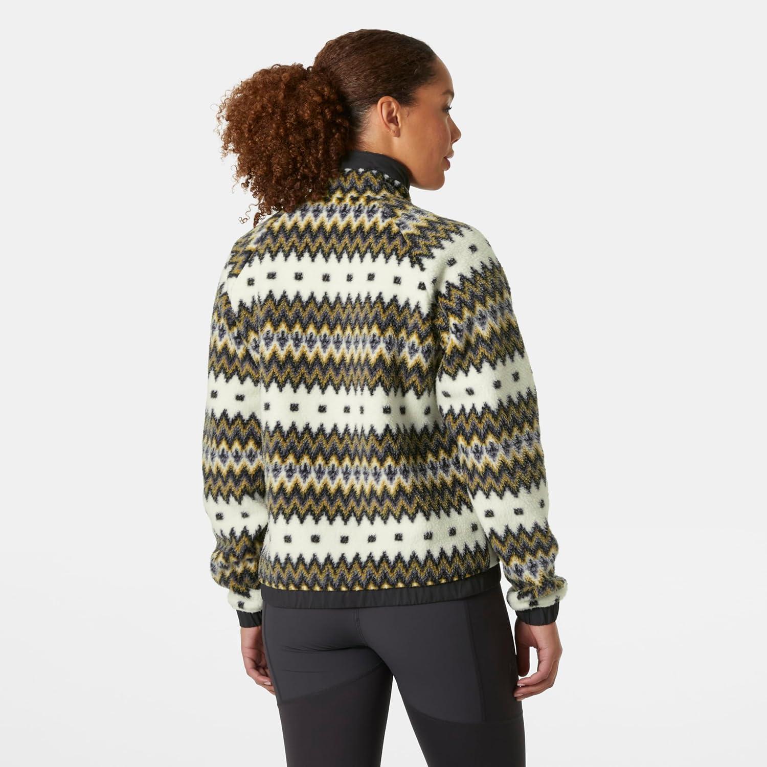 imageHellyHansen Imperial Printed Pile Snap Womens Jacket Stylish ampamp Warm Outerwear Jackets for Winter Adventures047 Snow Nordic Knit