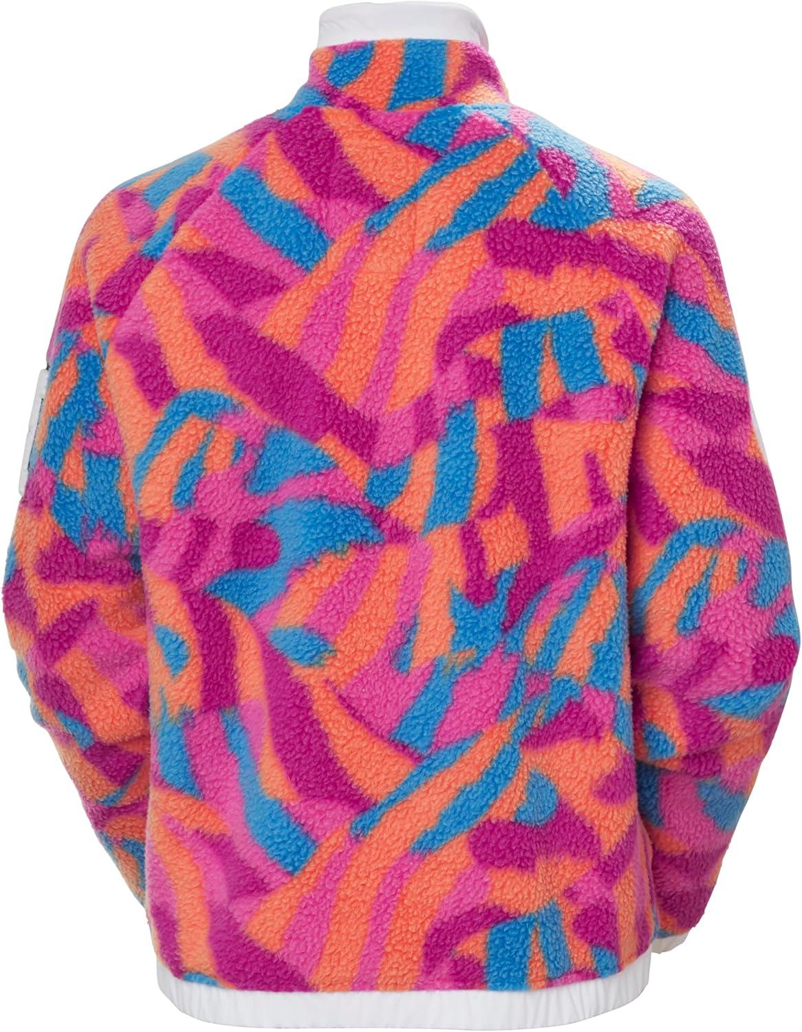 imageHellyHansen Imperial Printed Pile Snap Womens Jacket Stylish ampamp Warm Outerwear Jackets for Winter Adventures664 Magenta 20 Aop