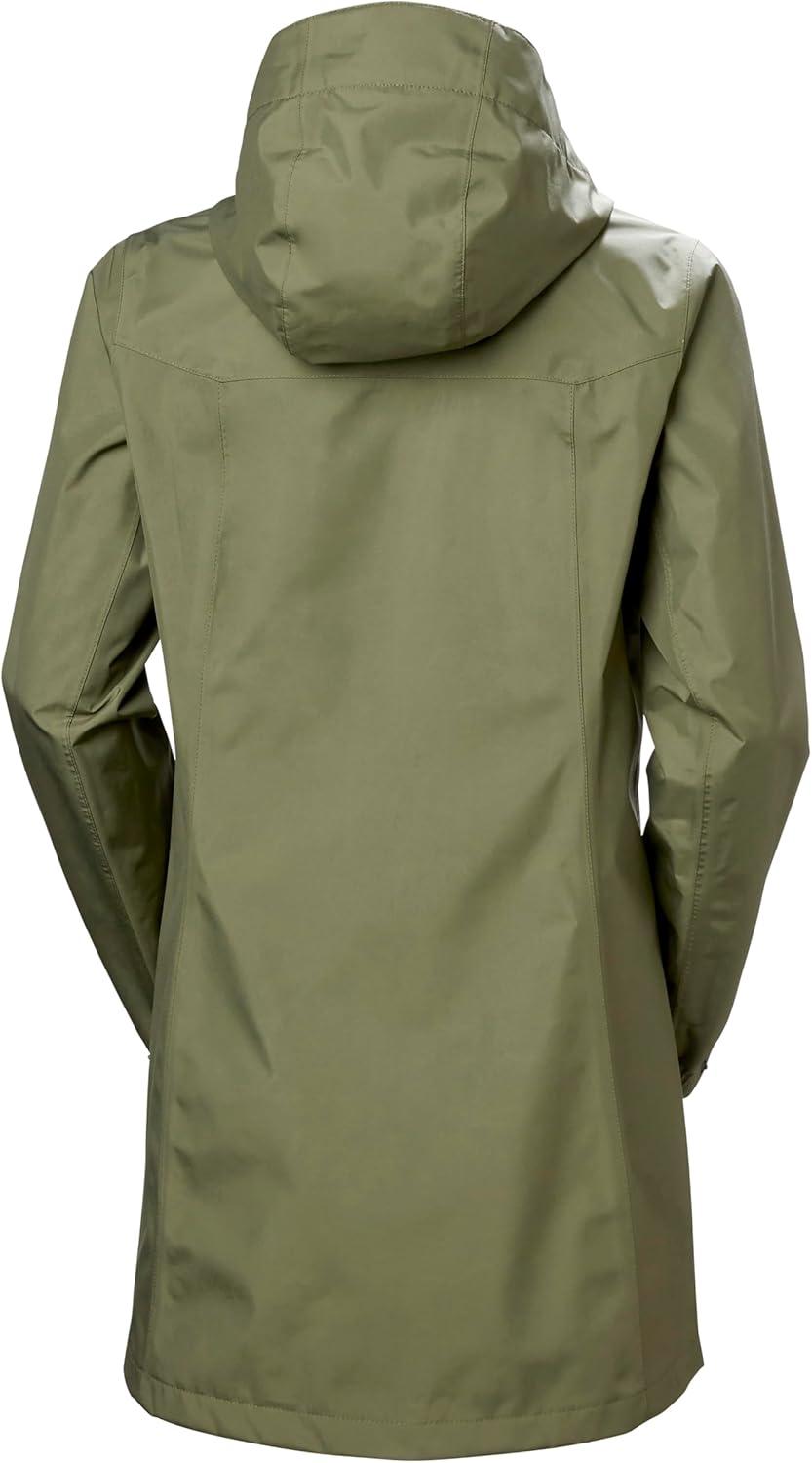 imageHellyHansen Womens Aden Waterproof Breathable Hooded Long Rain Jacket421 Lav Green