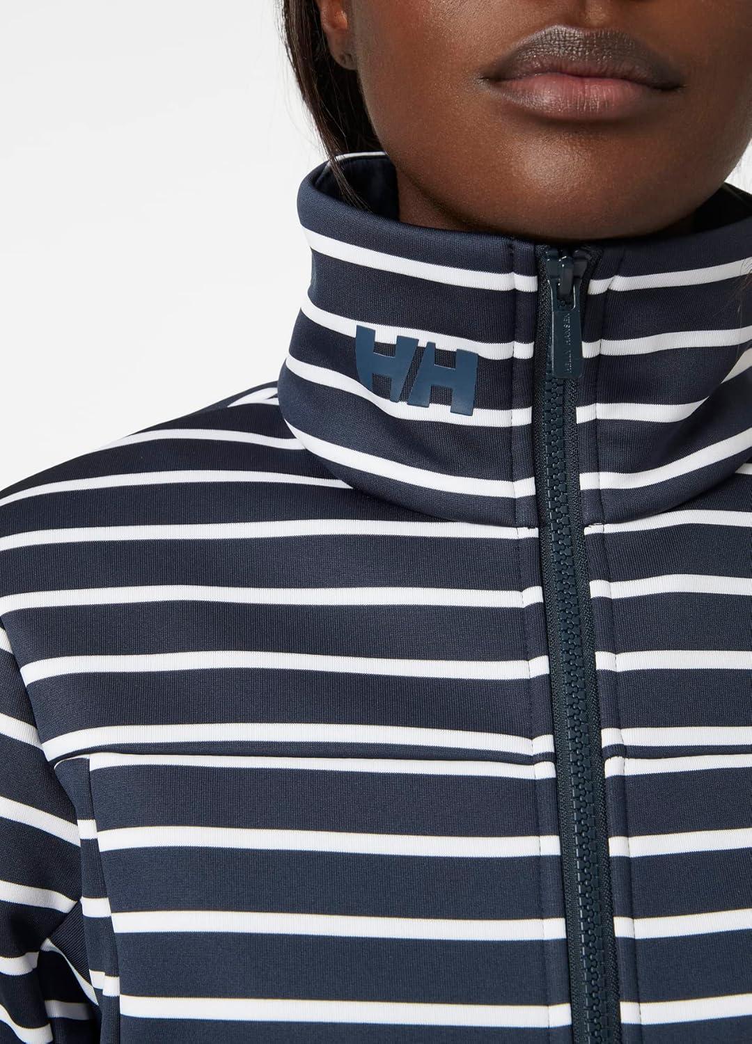 imageHellyHansen Womens Crew Fleece Jacket598 Navy Stripe