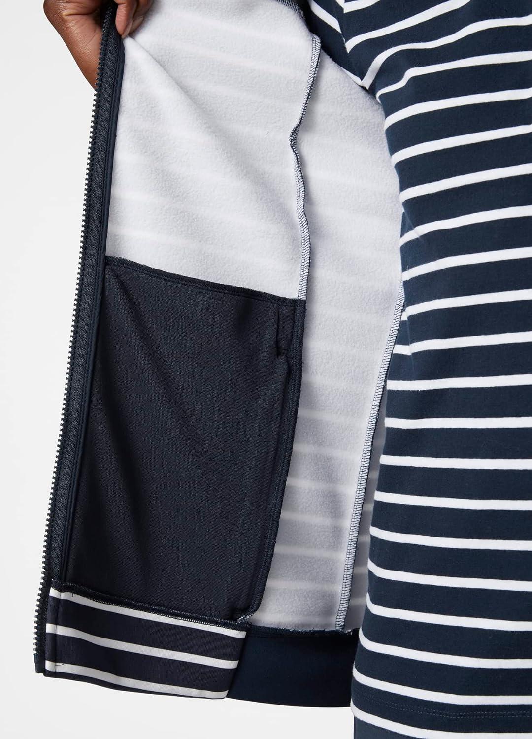 imageHellyHansen Womens Crew Fleece Jacket598 Navy Stripe