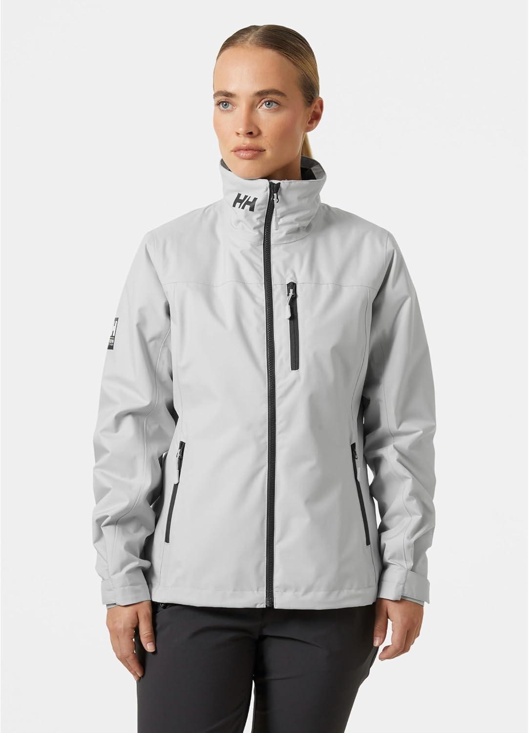 imageHellyHansen Womens Crew Midlayer Waterproof Windproof Breathable Sailing Jacket853 Grey Fog