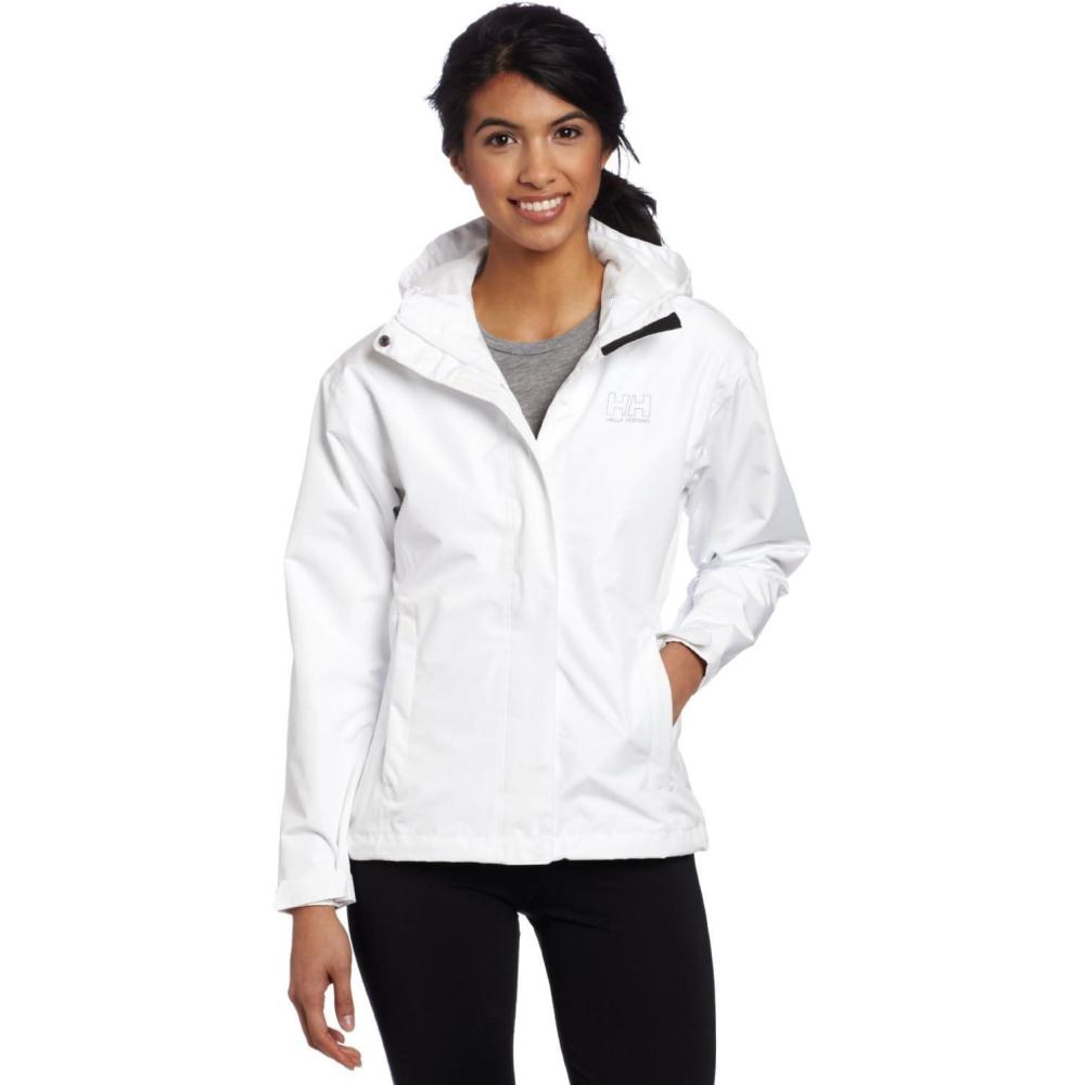 imageHelly Hansen Womens Seven J Waterproof Windproof and Breathable Rain Jacket with Hood001 White