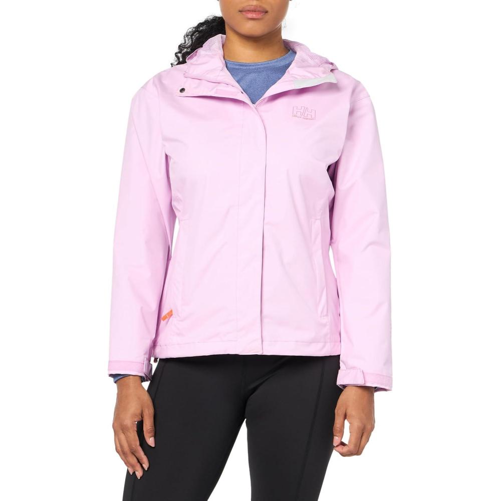 imageHelly Hansen Womens Seven J Waterproof Windproof and Breathable Rain Jacket with Hood052 Cherry Blossom