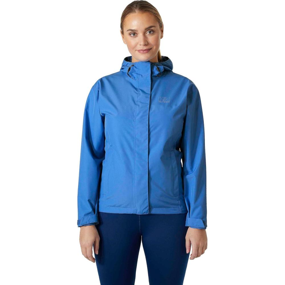 imageHelly Hansen Womens Seven J Waterproof Windproof and Breathable Rain Jacket with Hood554 Ultra Blue