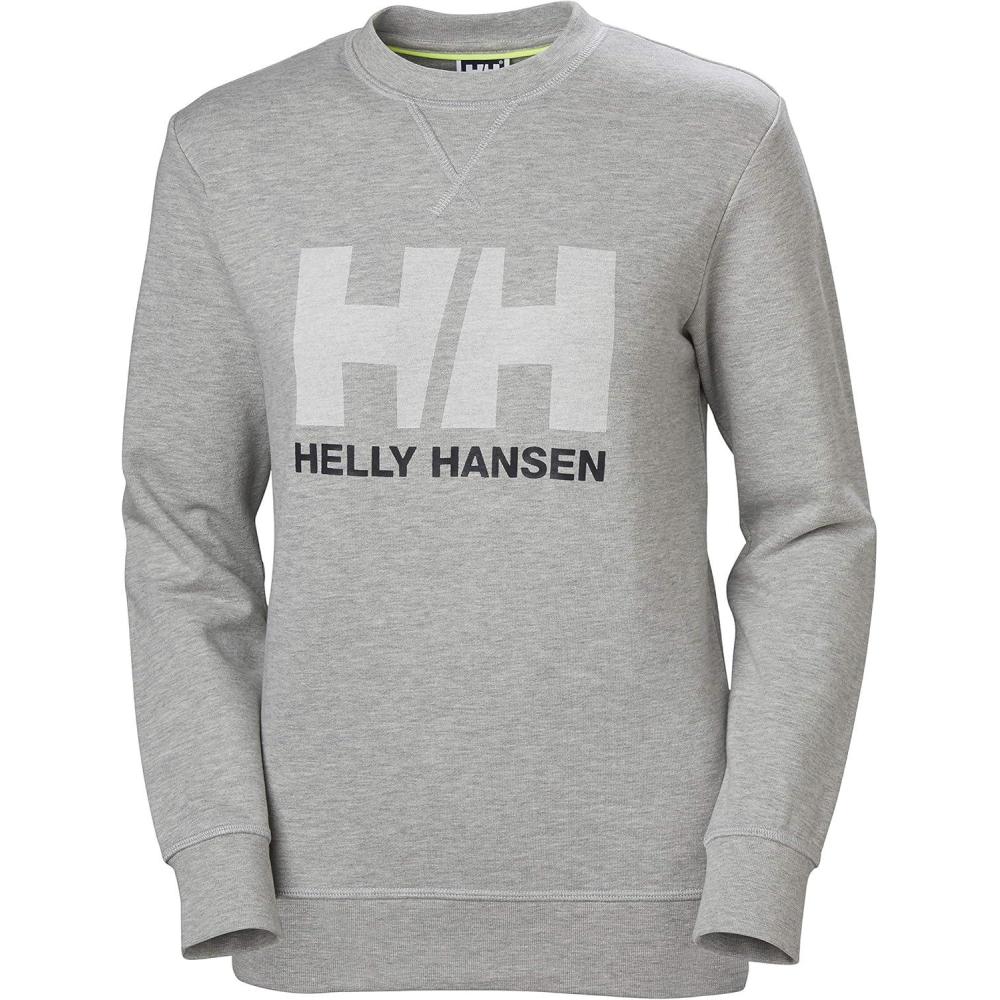 imageHellyHansen 34003 Womens Logo Crew Sweat Shirt820 Silver Grey Melange