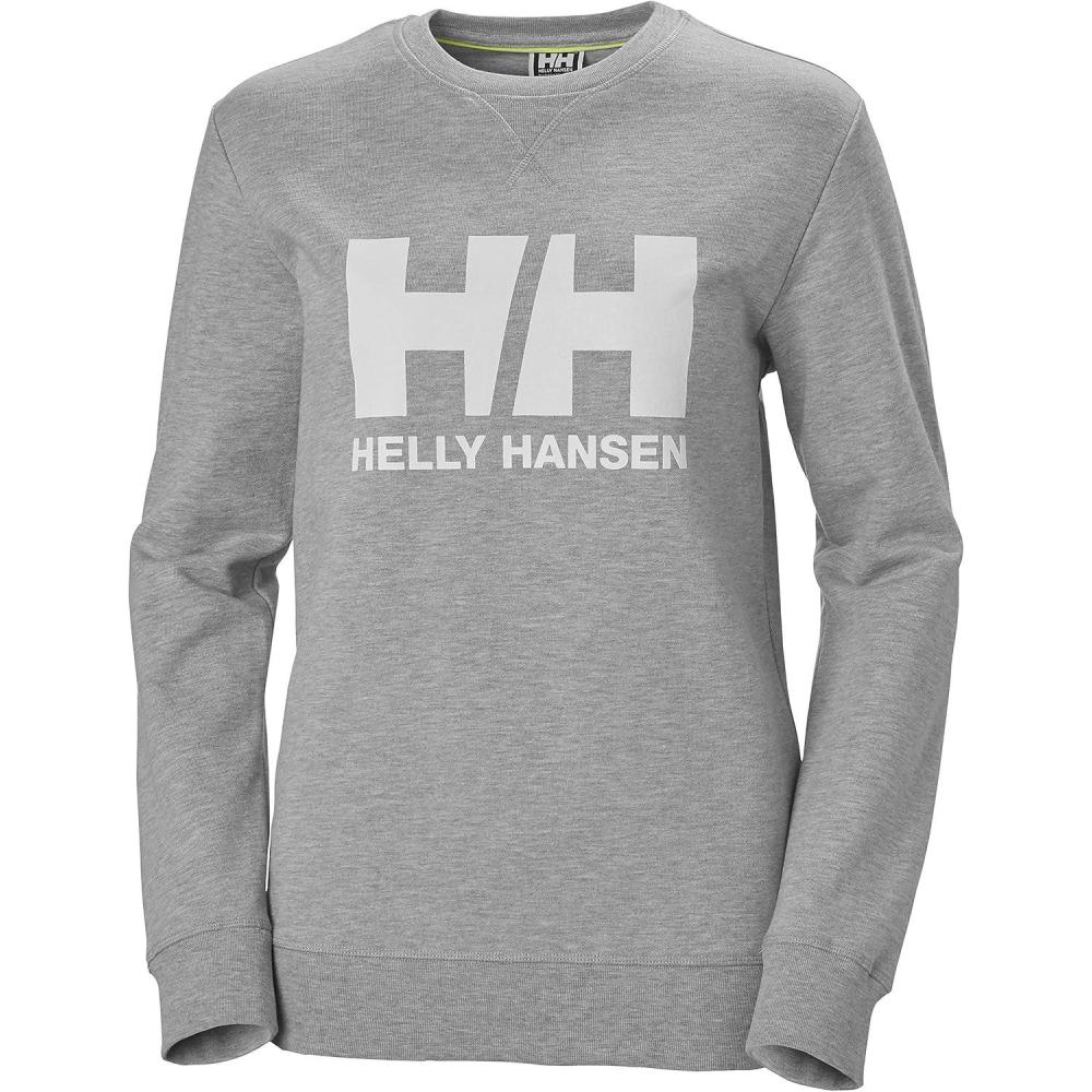 imageHellyHansen 34003 Womens Logo Crew Sweat Shirt949 Grey Melange