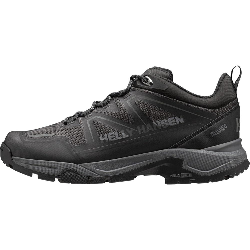 imageHellyHansen Cascade Low HT Mens Waterproof Hiking Boots Durable Outdoor Footwear Lightweight Comfortable Trail Boot990 BlackCharcoal