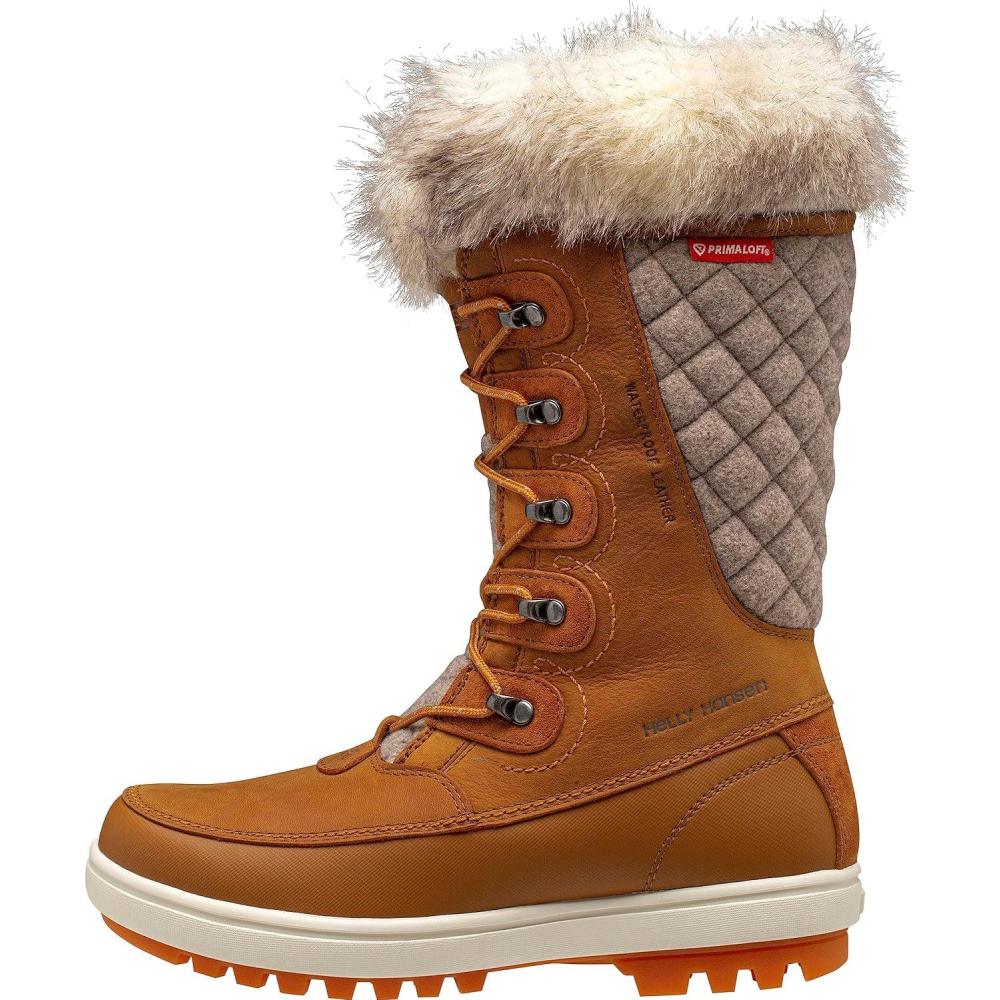 imageHellyHansen Garibaldi VL Insulated Winter Boots for Women Waterproof Nubuck Leather Faux Fur Lined Eco Ortholite Comfort Footbed MaxGrip Outsole727 New WheatDark Khaki
