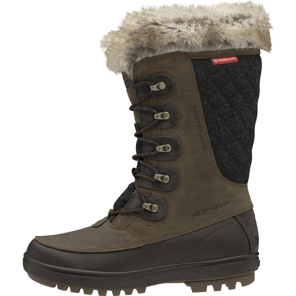 imageHellyHansen Garibaldi VL Insulated Winter Boots for Women Waterproof Nubuck Leather Faux Fur Lined Eco Ortholite Comfort Footbed MaxGrip Outsole745 BushwackerCoffee BeanSperry Gum