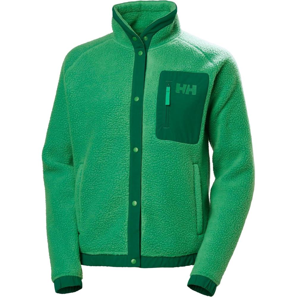 imageHellyHansen Imperial Pile Snap Womens Jacket Cozy and Stylish Outerwear Jackets for AllWeather Comfort405 Evergreen