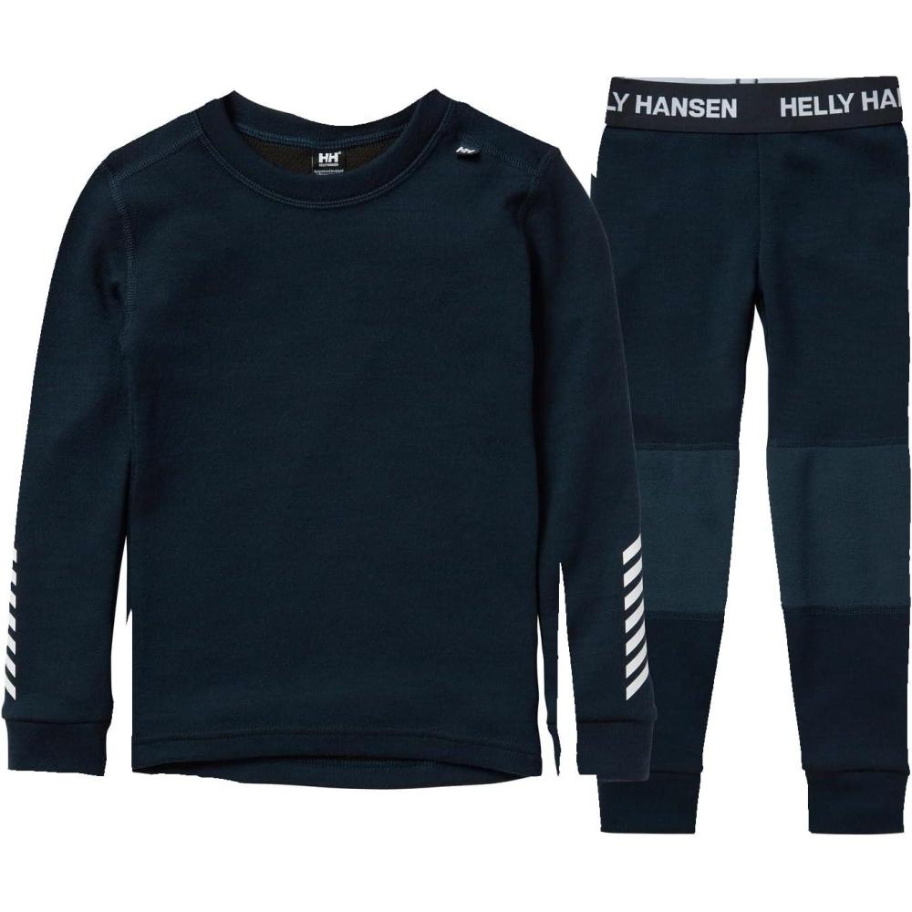 imageHellyHansen Lifa Merino Set  Kids Unisex Warm ampamp Breathable Base Layer Set Thermal Underwear for Outdoor Adventure598 Navy