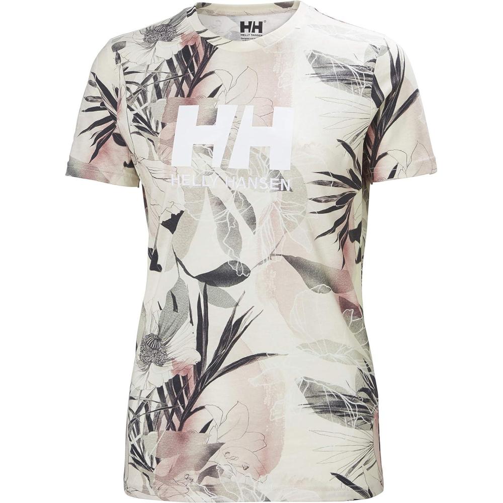 imageHellyHansen Womens Standard Hh Logo Tshirt034 Cream Esra Print