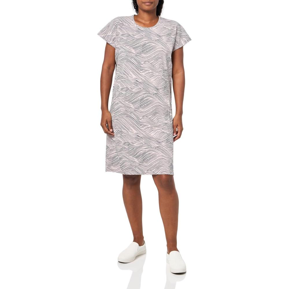 imageHellyHansen Womens Thalia Print Dress 20094 Pink Cloud Wave