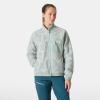 Helly-Hansen Imperial Printed Pile Snap Women’s Jacket – Stylish & Warm Outerwear Jackets for Winter Adventures(462 Greedn Mist Wood Lines Aop)