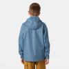 Helly-Hansen Jr Loke Jacket Unisex Raincoat with YKK Zipper, Detachable Hood, Adjustable Cuffs, Recycled Material(602 Washed Navy)