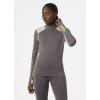 Helly-Hansen LIFA Merino Midweight Half Zip Base Layer Top – Women’s Performance for Outdoor Adventures, Hiking & Travel(656 Sparrow Grey)