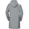 Helly-Hansen Womens Aden Waterproof Breathable Hooded Long Rain Jacket(949 Grey Melange)