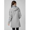 Helly-Hansen Womens Aden Waterproof Breathable Hooded Long Rain Jacket(949 Grey Melange)