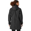 Helly-Hansen Womens Aden Waterproof Breathable Hooded Long Rain Jacket(Black)