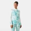 Helly-Hansen Women’s LIFA Merino Midweight Graphic 1/2 Zip Base Layer Shirt(562 Icicle Nordic Rose Aop)