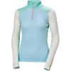Helly-Hansen LIFA Merino Midweight Half Zip Base Layer Top – Women’s Performance for Outdoor Adventures, Hiking & Travel(607 Light Cyan)