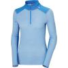 Helly-Hansen LIFA Merino Midweight Half Zip Base Layer Top – Women’s Performance for Outdoor Adventures, Hiking & Travel(627 Bright Blue)