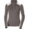 Helly-Hansen LIFA Merino Midweight Half Zip Base Layer Top – Women’s Performance for Outdoor Adventures, Hiking & Travel(656 Sparrow Grey)