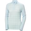 Helly-Hansen Women’s LIFA Merino Midweight Graphic 1/2 Zip Base Layer Shirt(537 Barely Blue Houndstooth Ao)