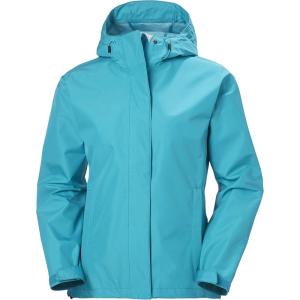 Helly Hansen Women’s Seven J Waterproof, Windproof, and Breathable Rain Jacket with Hood(649 Caribbean Sea)