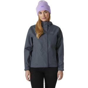 Helly Hansen Women’s Seven J Waterproof, Windproof, and Breathable Rain Jacket with Hood(860 Alpine Frost)