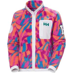 Helly-Hansen Imperial Printed Pile Snap Women’s Jacket – Stylish & Warm Outerwear Jackets for Winter Adventures(664 Magenta 2.0 Aop)