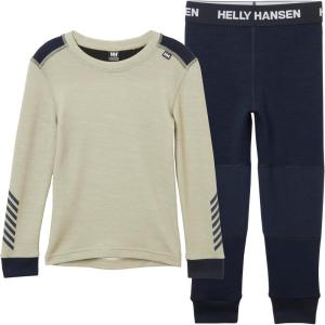 Helly-Hansen Lifa Merino Set – Kids Unisex Warm & Breathable Base Layer Set, Thermal Underwear for Outdoor Adventure(463 Light Lavender)