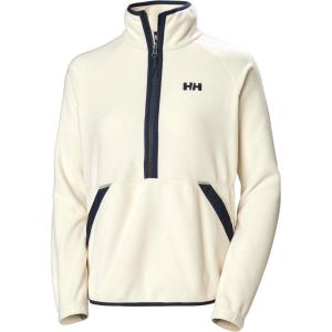 Helly-Hansen Rig Fleece 1/2 Zip Women’s Cozy Outdoor Coat, Warm Layer for Hiking, Camping, and Everyday Adventures(034 Cream)